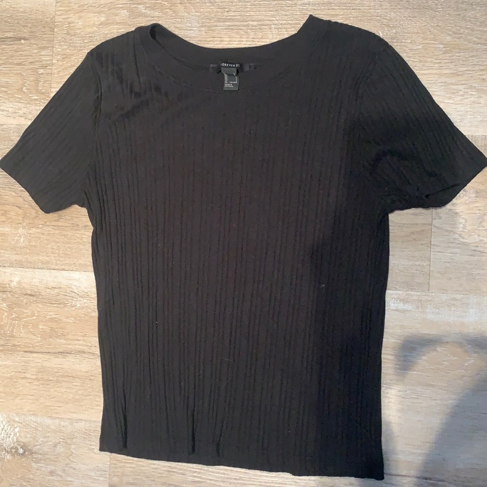 Black short sleeve top